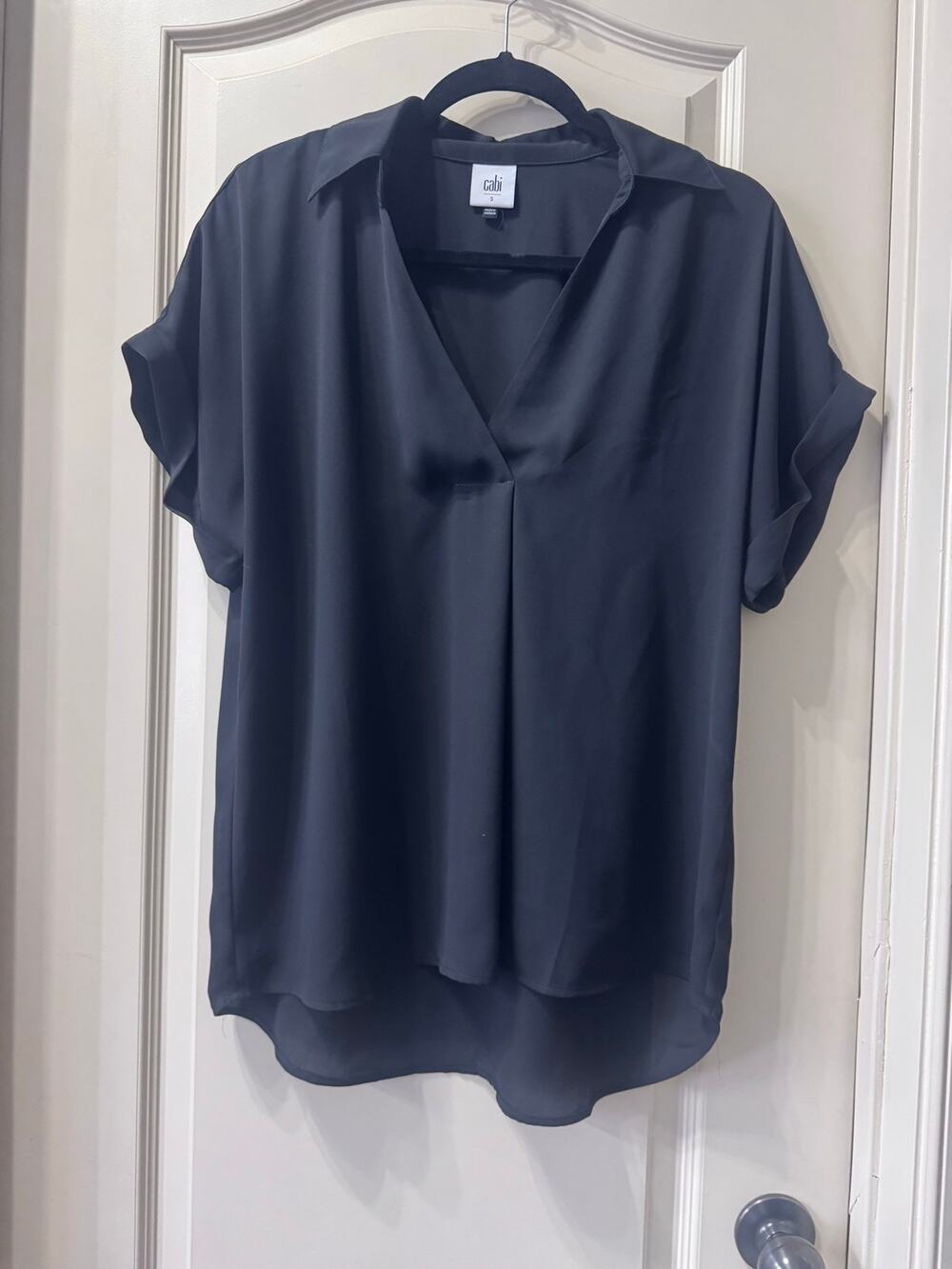 Cabi size small short sleeve, oversized shirt, black